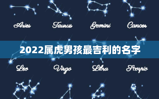 2022属虎男孩最吉利的名字，2022年属虎的宝宝