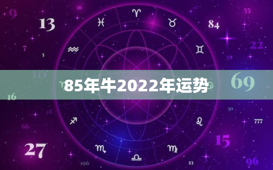 85年牛2022年运势，2022年85年属牛男运势