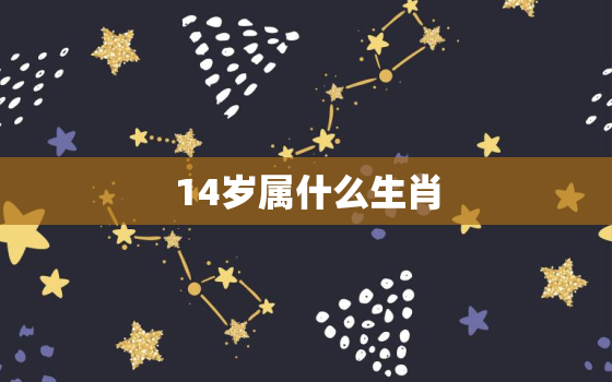 14岁属什么生肖，14岁属什么生肖配对