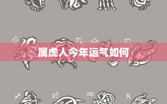 属虎人今年运气如何，属虎人今天运气