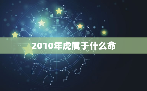 2010年虎属于什么命，2010年属虎的是什么命