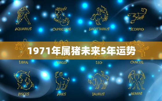 1971年属猪未来5年运势，1971年的猪男未来五年的运程