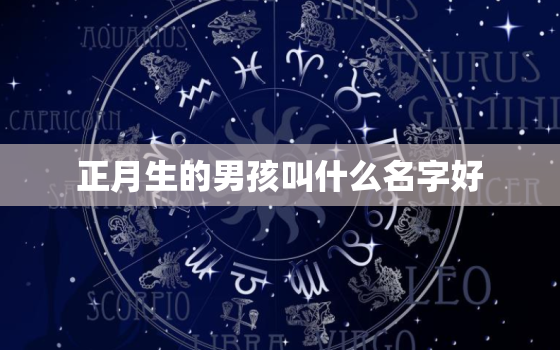 正月生的男孩叫什么名字好，正月生的宝宝取啥名字