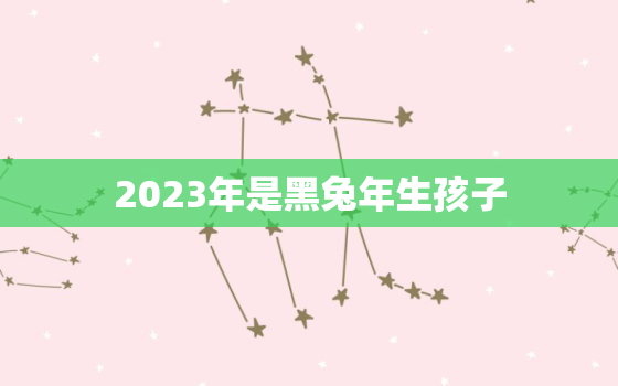 2023年是黑兔年生孩子，2023年出生的兔命运如何