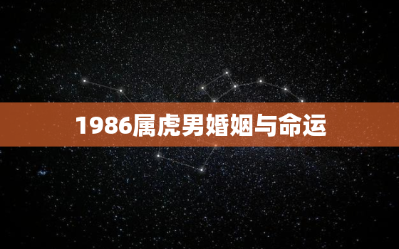 1986属虎男婚姻与命运，1986年男虎的婚姻状况