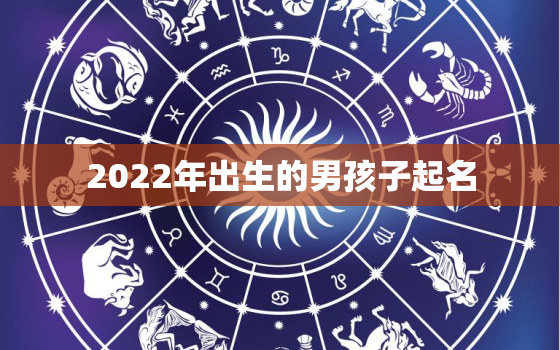 2022年出生的男孩子起名，2022年出生的宝宝