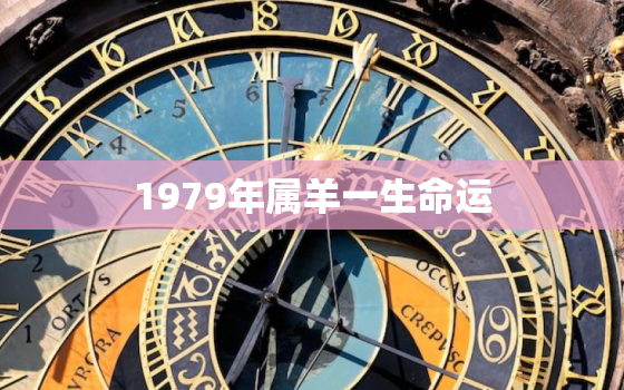 1979年属羊一生命运，1979年属羊的人什么命运