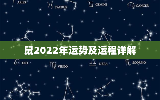 鼠2022年运势及运程详解，2022年的全年运程