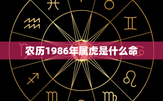 农历1986年属虎是什么命，1986年的虎属什么人命