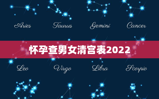 怀孕查男女清宫表2022，怀孕查男女清宫表2020