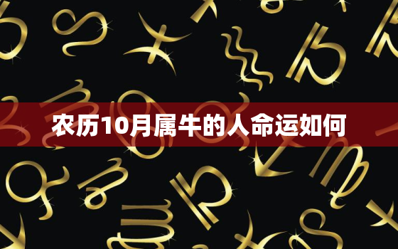 农历10月属牛的人命运如何，10月份属牛的人出生的命运