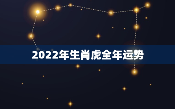 2022年生肖虎全年运势，虎年运势2022年运势12生肖运势