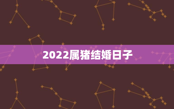 2022属猪结婚日子，2021年适合生肖猪结婚的日子