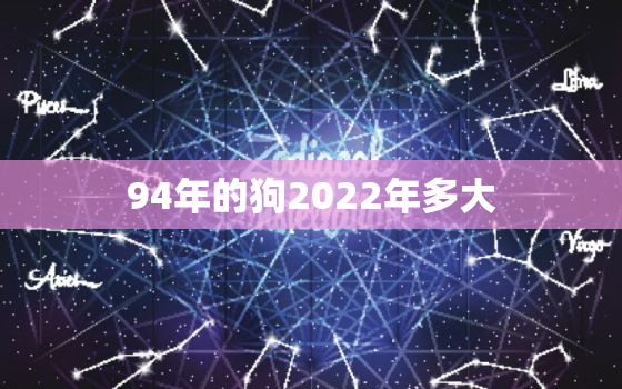 94年的狗2022年多大，1994年的狗2022年怎么样