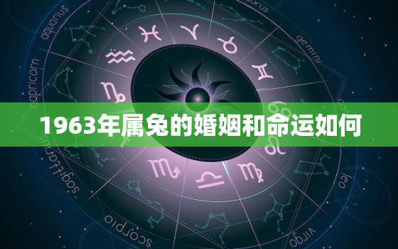 1963年属兔的婚姻和命运如何，1963年属兔吗