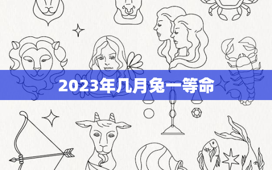 2023年几月兔一等命，2023年属兔几月出生的人命更好