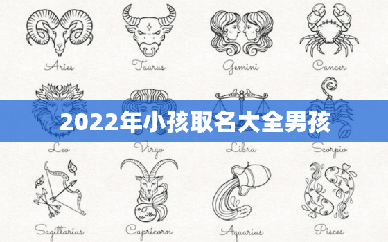 2022年小孩取名大全男孩，2022年宝宝取名字