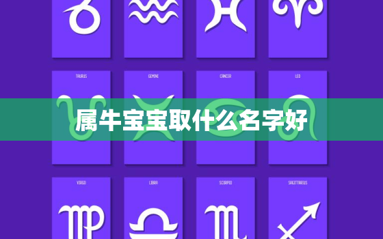 属牛宝宝取什么名字好，属牛宝宝起名字大全