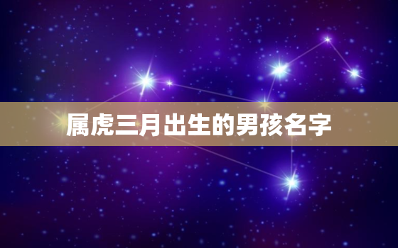 属虎三月出生的男孩名字，属虎的男宝宝取什么名字更好