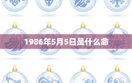 1986年5月5日是什么命，1984年6月5日是什么命