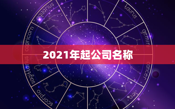 2021年起公司名称，公司起名字