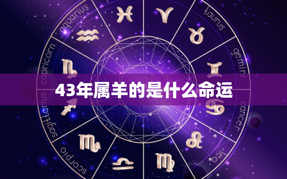 43年属羊的是什么命运，属羊的今年多少岁