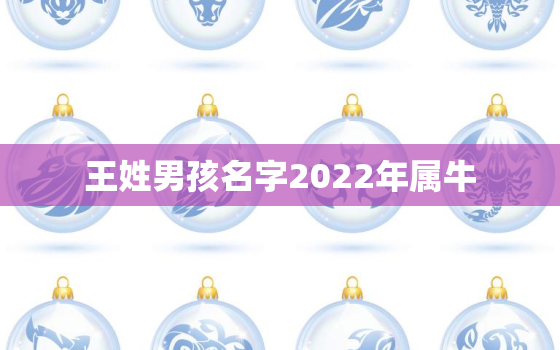 王姓男孩名字2022年属牛，2021年牛宝宝姓王取名