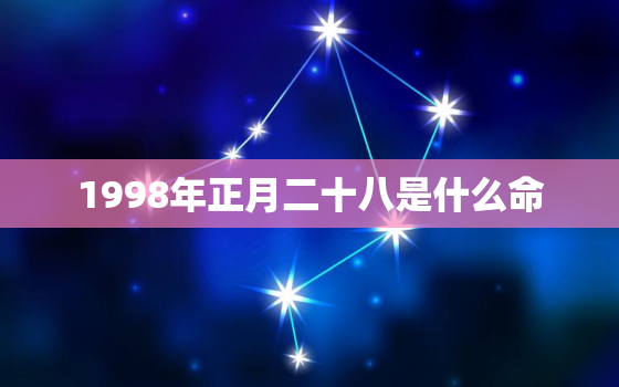 1998年正月二十八是什么命，男1998年11月初七属于什么命