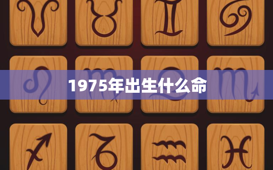 1975年出生什么命，1975出生是什么命