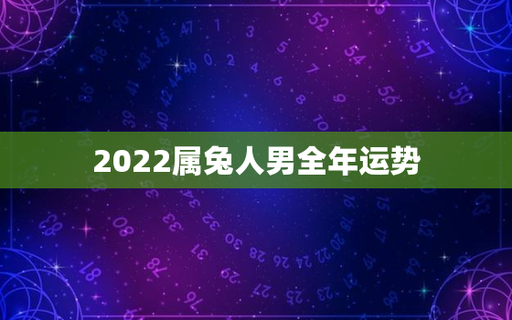 2022属兔人男全年运势