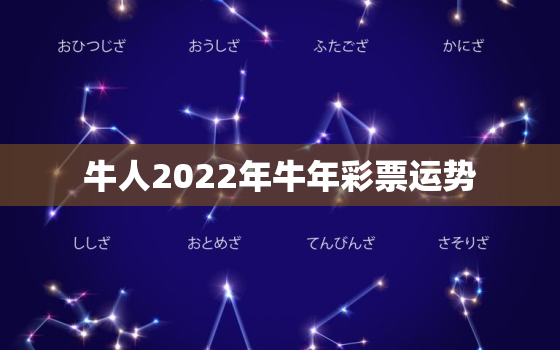 牛人2022年牛年彩票运势