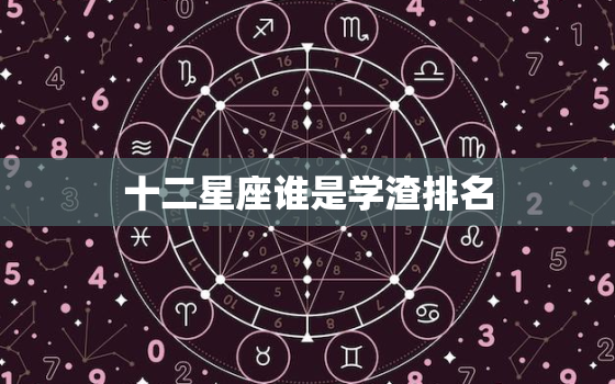 十二星座谁是学渣排名，十二星座的记忆力排名