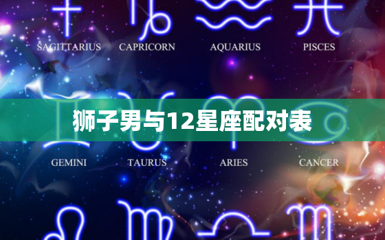 狮子男与12星座配对表，狮子男和十二星座女的配对