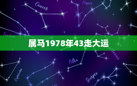 属马1978年43走大运，走伤官大运特点