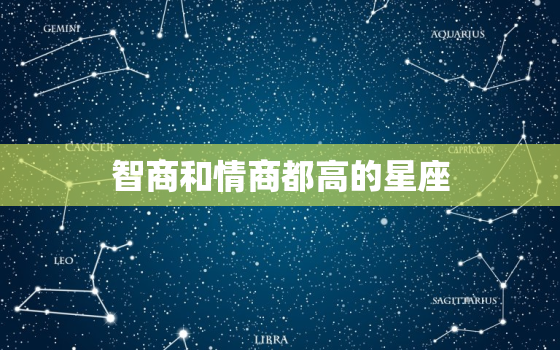 智商和情商都高的星座，智商情商超高