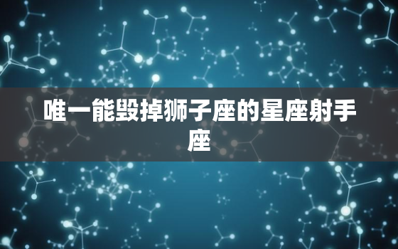 唯一能毁掉狮子座的星座射手座，十二星座谁更爱狮子座