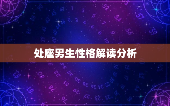 处座男生性格解读分析，处女座男生说人生规划