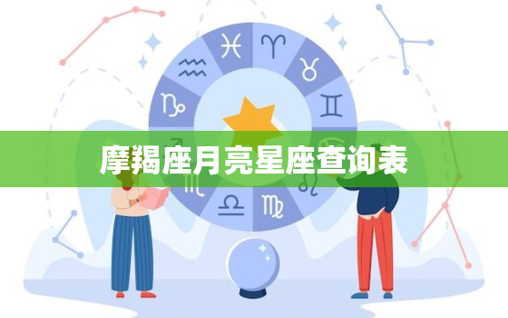 摩羯座月亮星座查询表，查询自己的月亮星座