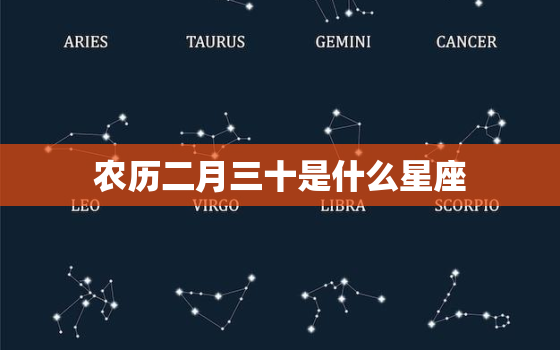 农历二月三十是什么星座，二月三十日是什么星座