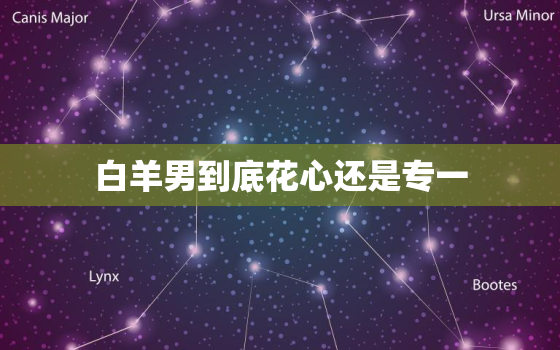 白羊男到底花心还是专一，白羊男恶心到极致