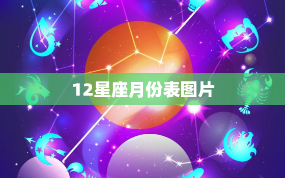 12星座月份表图片，12星座月份排名