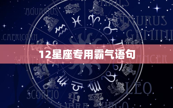 12星座专用霸气语句，专属十二星座的霸气情句