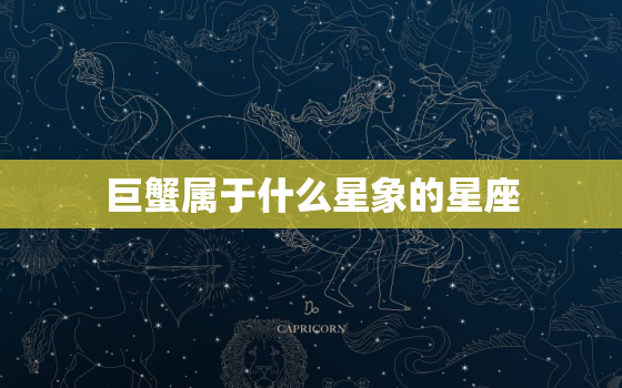 巨蟹属于什么星象的星座，双鱼属于什么星象的星座