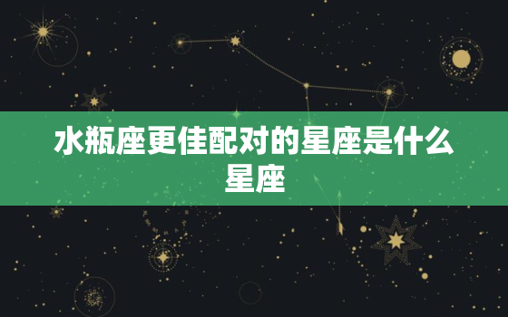 水瓶座更佳配对的星座是什么星座，摩羯座女生配什么星座