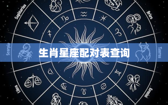 生肖星座配对表查询，生肖加星座配对查询