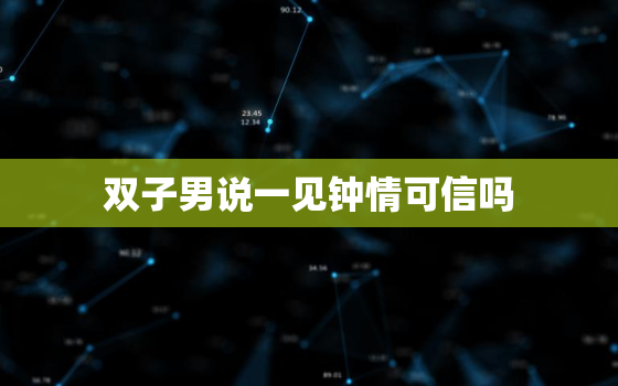 双子男说一见钟情可信吗，双子男一见钟情的表现