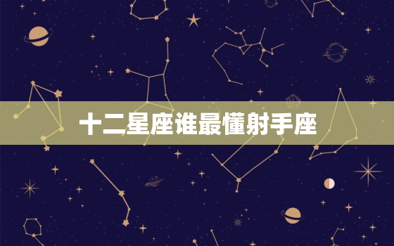 十二星座谁最懂射手座，哪个星座最懂射手女