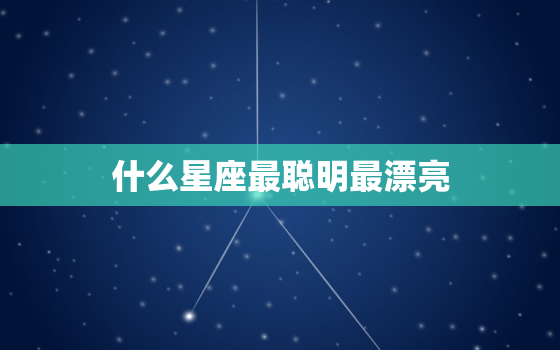 什么星座最聪明最漂亮，什么星座最丑