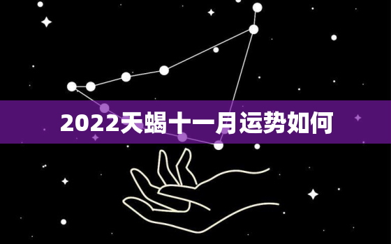 2022天蝎十一月运势如何，2022 天蝎女全年运势