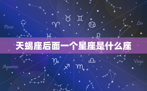 天蝎座后面一个星座是什么座，天蝎下一个星座是什么